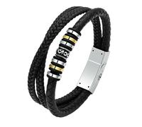 DOTUIARG Bijoux de crémation, bracelet d’urne tressée pour cendres pour hommes, pour garçons, tressé à double rangée, bracelet d’urne à double rangée