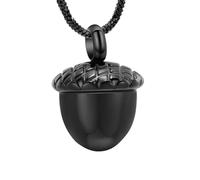 DOTUIARG Bijoux de crémation, collier d’urne pour cendres, pendentif de médaillon en acier inoxydable, souvenir
