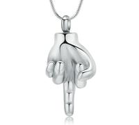 DOTUIARG Bijoux de crémation contenant des cendres humaines Urne commémorative en acier inoxydable pour femmes Pendentif commémoratif pour hommes