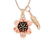 DOTUIARG Bijoux de crémation de tournesol, colliers d’urnes de fleurs pour cendres, pendentif en acier inoxydable en cendres pour femmes, mémorial pour bijoux à conserver