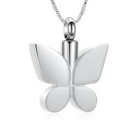 DOTUIARG Bijoux de crémation papillon pour cendres pour femmes souvenirs d’urne pour un proche Médaillon d’urne pour chien/chat humain