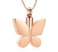DOTUIARG Bijoux de crémation papillon pour cendres pour femmes souvenirs d’urne pour un proche Médaillon d’urne pour chien/chat humain
