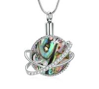 DOTUIARG Bijoux de crémation pour cendres collier de lune Souvenir pendentif commémoratif en urne en acier inoxydable