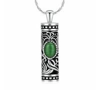 DOTUIARG Bijoux de crémation pour cendres pour femmes Arbre de vie Cylindre collier urne collier souvenir Pendentif commémoratif pour animal humain