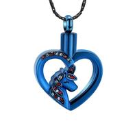 DOTUIARG Bijoux de crémation pour femmes Moniteur commémoratif en acier inoxydable Pendentif d’urne Collier contenant les cendres des proches