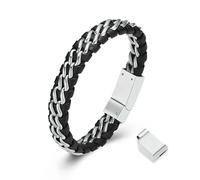 DOTUIARG Bracelet commémoratif tressé pour hommes, bracelets d’urne pour cendres, bracelet bijoux souvenirs en acier inoxydable