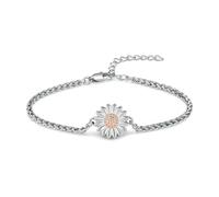 DOTUIARG Bracelet d’urne de crémation de tournesol pour cendres pour femmes bracelet à chaîne de maillons ajustable pour filles bijoux commémoratifs cadeau de souvenir pour animaux humains