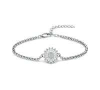 DOTUIARG Bracelet d’urne de crémation de tournesol pour cendres pour femmes bracelet à chaîne de maillons ajustable pour filles bijoux commémoratifs cadeau de souvenir pour animaux humains