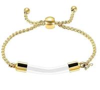 DOTUIARG Bracelet de crémation en acier inoxydable pour cendres - Bijoux commémoratifs en tube de verre transparent pour hommes, femmes
