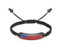 DOTUIARG Bracelet de crémation en acier inoxydable tissé pour hommes et femmes drapeau, accessoires en acier inoxydable