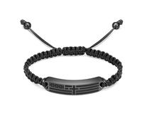 DOTUIARG Bracelet de crémation en croix pour cendres pour hommes Bracelets d’urne au bar Bijoux commémoratifs Souvenirs funéraires