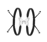 DOTUIARG Bracelet de crémation papillon en pack de 2 pour cendres, bracelet tressé à bracelet ajustable, bijoux commémoratifs pour femmes et filles