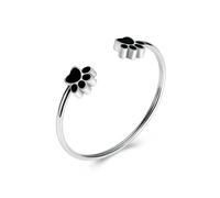 DOTUIARG Bracelet de crémation pour animaux de compagnie pour cendres Bracelet gravable en urne en forme de patte d’animal Porte-cendres Porte-cendres Bijoux commémoratifs pour chat/chien