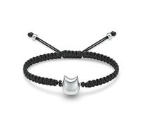 DOTUIARG Bracelet de crémation pour chats pour cendres Pendentif d’urne en acier inoxydable Souvenir pour animaux Bracelet tressé à corde tressée réglable bijoux commémoratifs