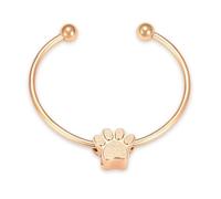 DOTUIARG Bracelet urne à empreintes de patte pour cendres, bijoux de crémation pour cendres, bracelet commémoratif en acier inoxydable pour cendres de compagnie pour femmes hommes