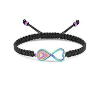 DOTUIARG Bracelet urne en forme de cœur pour cendres, animaux de compagnie, empreinte de patte de chat pour chien, bijoux de crémation, souvenirs, bracelet commémoratif à corde tressée ajustable