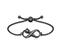 DOTUIARG Bracelet urne pour cendres pour femmes fille en acier cubique en zircone en circonium, bijoux souvenir cadeau pour la perte d’un être cher