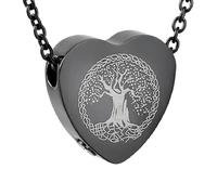 DOTUIARG Collier commémoratif en urne en acier inoxydable multicolore avec une chaîne de serpent