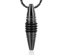 DOTUIARG Collier de bijoux en forme d’olive de crémation avec une serrure commémorative en boule creuse, pot pendentif, bijoux commémoratifs humains