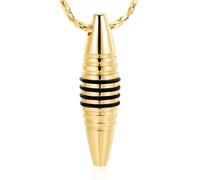 DOTUIARG Collier de bijoux en forme d’olive de crémation avec une serrure commémorative en boule creuse, pot pendentif, bijoux commémoratifs humains