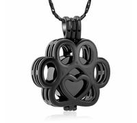 DOTUIARG Colliers d’urnes pour feuilles de cendre Bijoux de crémation en acier sans taines Pendentif souvenir pour les femmes Hommes