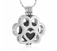 DOTUIARG Colliers d’urnes pour feuilles de cendre Bijoux de crémation en acier sans taines Pendentif souvenir pour les femmes Hommes