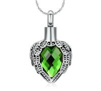 DOTUIARG Colliers d’urnes pour feuilles de cendre Bijoux de crémation en acier sans taines Pendentif souvenir pour les femmes Hommes