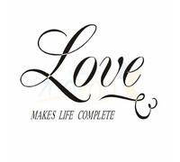 DOTUIARG L’amour rend la vie complète citation sticker mural amovible vinyle stickers muraux