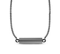 DOTUIARG Pendentif de crémation d’urne en cube d’acier inoxydable avec un collier de bijoux souvenir longueur 50cm + 5cm prolongateur