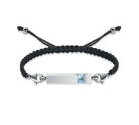 DOTUIARG Pierre de naissance Bracelet cube de cristal en urne pour cendres Corde tressée bracelet réglable de crémation, bijoux commémoratifs pour femmes hommes