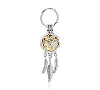 DOTUIARG Porte-clés d’urne commémorative Lotus Flower Ashes Key Holder avec Bijoux de crémation