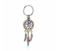DOTUIARG Porte-clés d’urne commémorative Lotus Flower Ashes Key Holder avec Bijoux de crémation