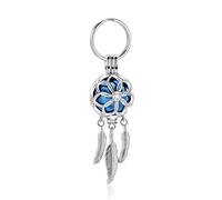 DOTUIARG Porte-clés d’urne commémorative Lotus Flower Ashes Key Holder avec Bijoux de crémation