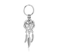 DOTUIARG Porte-clés d’urne commémorative Lotus Flower Ashes Key Holder avec Bijoux de crémation