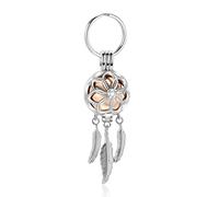 DOTUIARG Porte-clés d’urne commémorative Lotus Flower Ashes Key Holder avec Bijoux de crémation