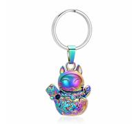 DOTUIARG Porte-clés de crémation pour cendres Pendentif commémoratif en acier inoxydable bijou bijou pour animaux de compagnie pour femmes hommes