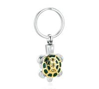 DOTUIARG Porte-clés de tortue de mer bijoux de crémation, petites urnes pour cendres d’animaux, souvenirs commémoratifs en inox, acier inoxydable pour hommes