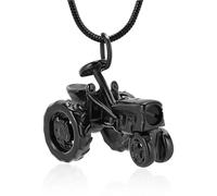 DOTUIARG Tracteurs, bijoux de crémation, pendentif de cendres, médaillon commémoratif en acier inoxydable, colliers d’urnes pour cendres, bijoux d’urne souvenir
