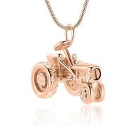 DOTUIARG Tracteurs, bijoux de crémation, pendentif de cendres, médaillon commémoratif en acier inoxydable, colliers d’urnes pour cendres, bijoux d’urne souvenir