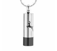 DOTUIARG Urne cylindrique bicolore pour cendres Crémation Bijoux Perte de cendres commémoratives d’animaux Médaillon