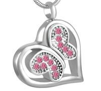 DOTUIARG Urne de crémation pour cendres Papillon pendentif pendentif et charmes