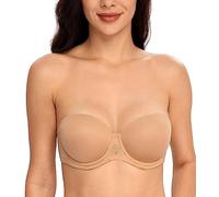 DotVol Femme Soutien-Gorge Grande Taille avec Armature Soutien Complet Bretelle Plusieurs Façons à Porter Noyer 95C