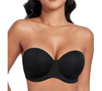DotVol Femme Soutien-Gorge Grande Taille avec Armature Soutien Complet Bretelle Plusieurs Façons à Porter Noir 100F
