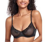 DotVol Soutien-Gorge Balconnet Femme Dentelle résille sous-vêtements Transparents avec Armatures Soutien-Gorge Non rembourré