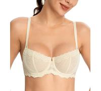 DotVol Soutien-Gorge Femme Dentelle Balcon Pantalons intérieurs Non rembourrés Convertibles Multifonctions Soutien-Gorge Grand Taille