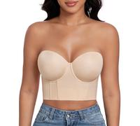 DotVol Soutien-Gorge sans Bretelles pour Femme, Effet Push-up, sous-vêtement Sculptant, avec Armatures, Grandes Tailles, Maintien Ferme, Corset
