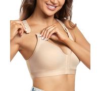 DotVol Soutines-Gorge postopératoire Boucle Avant Sport minimiseurs Fort Poitrine réglable Racerback Comfort Bustier Beige 95B