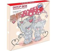 DOTZ® Box Peinture originale au diamant "It's raining love" 28 x 28 cm ab 8 Jahren
