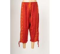 dou-dou's pantalons femme de couleur marron