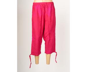 dou-dou's pantalons femme de couleur rose 40